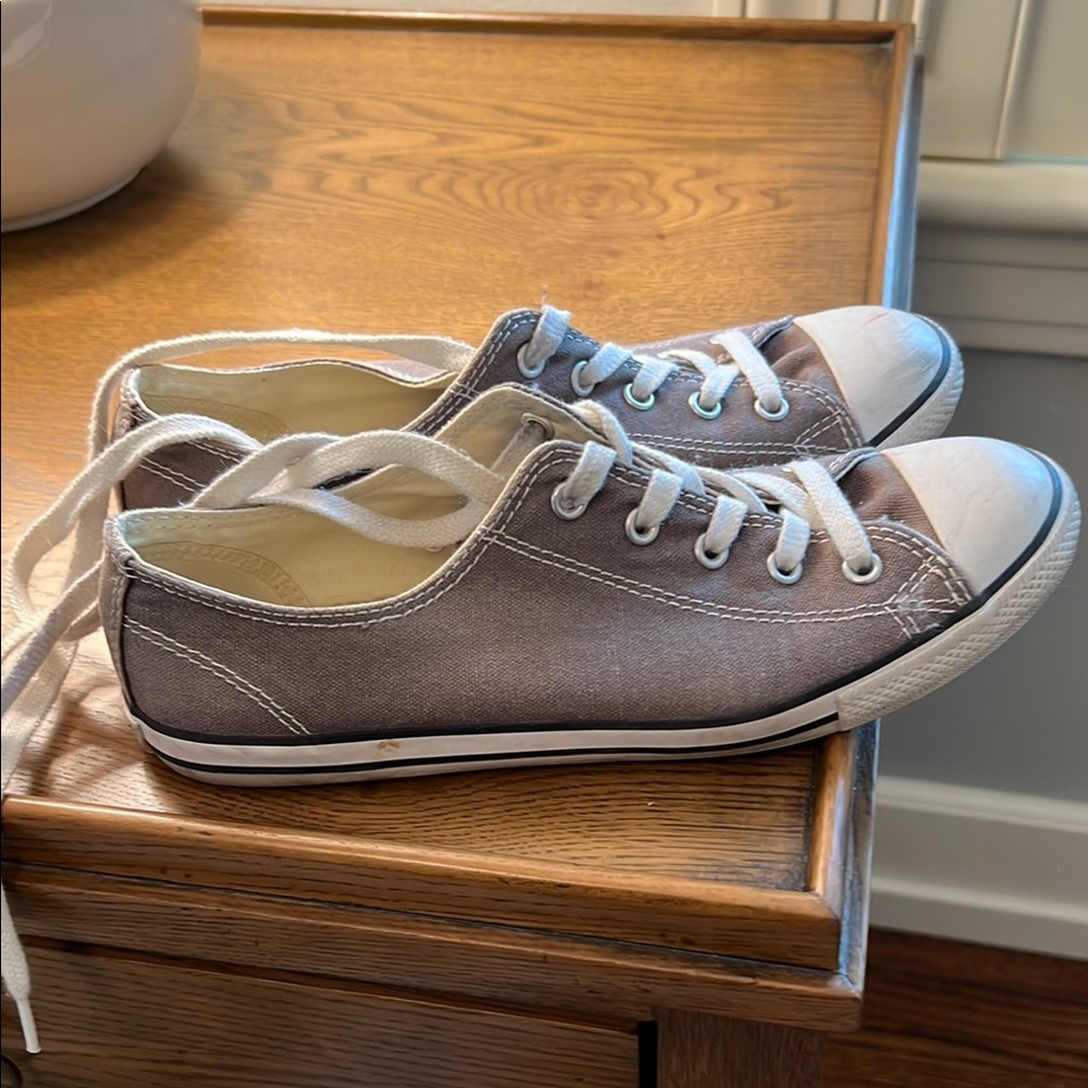 Converse Classic Gray Sneakers with White Accents - Picture 2 of 6